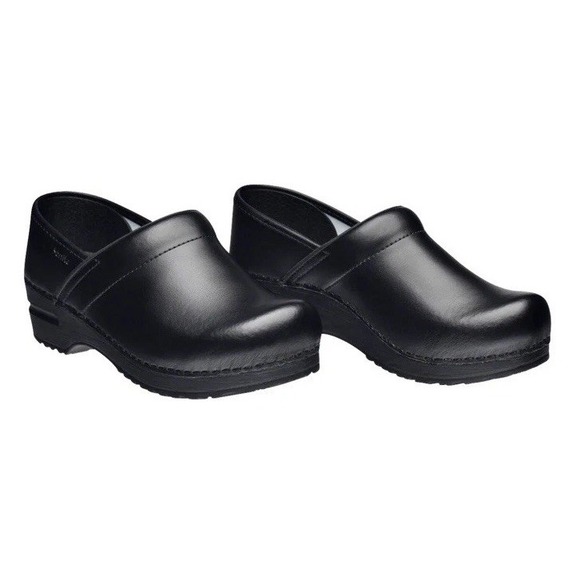 Sanita Shoes - Sanita Pro Cabrio Black Brush Leather Professional Clog Women's EU 37 Wide NEW!!